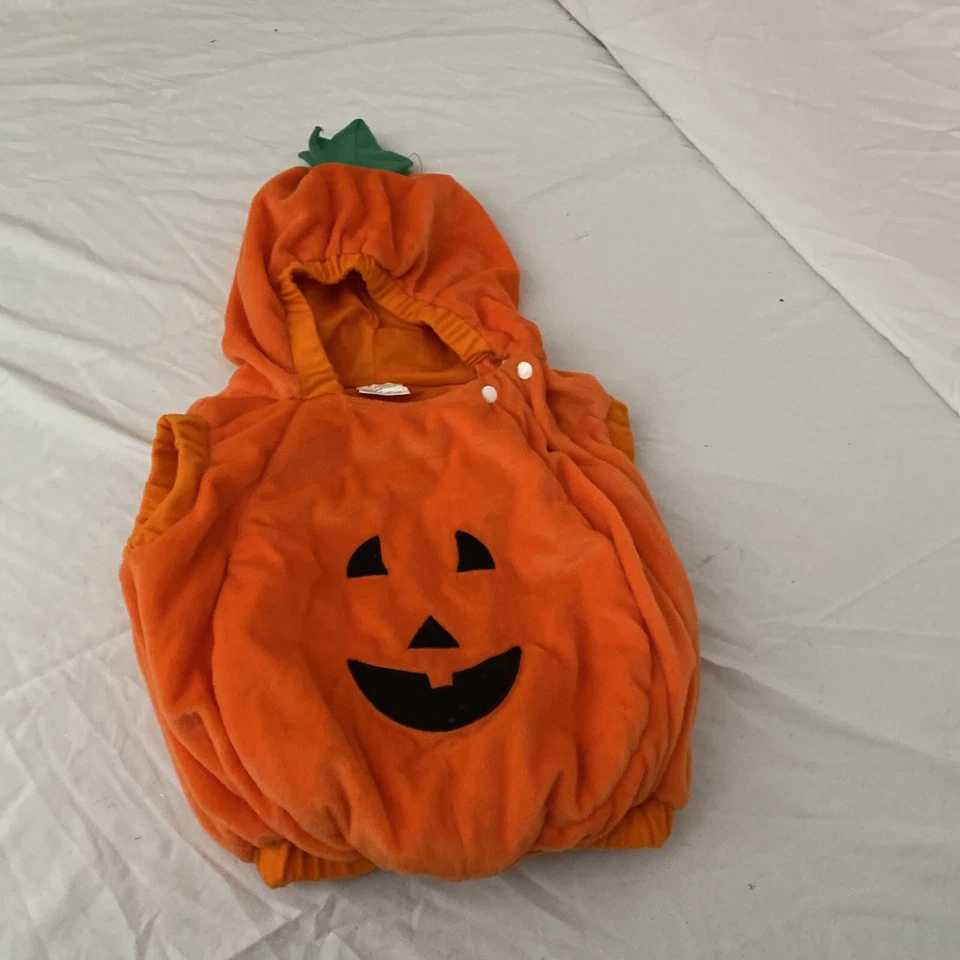 Halloween Niño Polar Calabaza Disfraz Naranja Cómodo Mono 18-36 M Foto 4 de 4