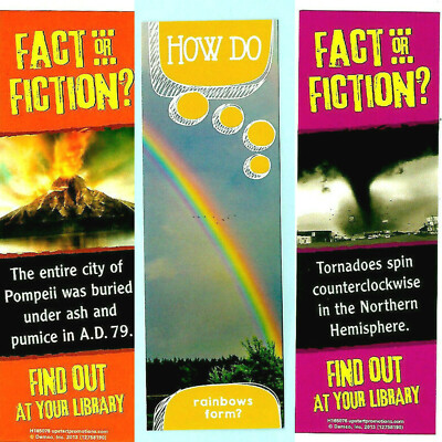3x Bookmarks Tornadoes Volcano Eruption Rainbow Pompeii Gifts x Bundle Lot NEW