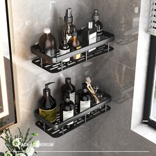Produktbild - Duschkorb Duschablage Ohne Bohren 2 Stück Duschregal Aluminium Rostfrei