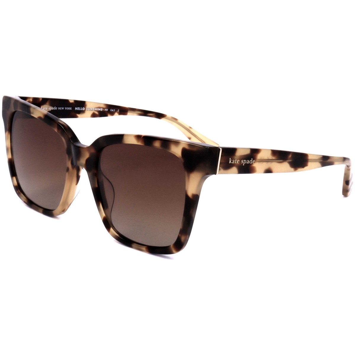 Kate Spade HARLOW-G-S Tortoise Shell Sunglasses Kate Spade Harlow/G/S Asian Fit SX7/LA Square Brown Dark  main image 4