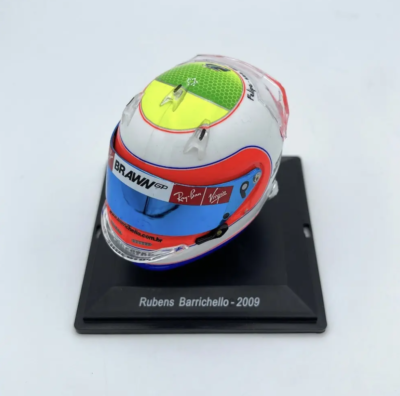 F1 Rubens Barrichello 2009 Brawn GP Rare Helmet Scale 1:5 Formula
