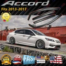 For HONDA ACCORD 2013- 2017 In-Channel Window Visor Vent Rain Guard Deflectors