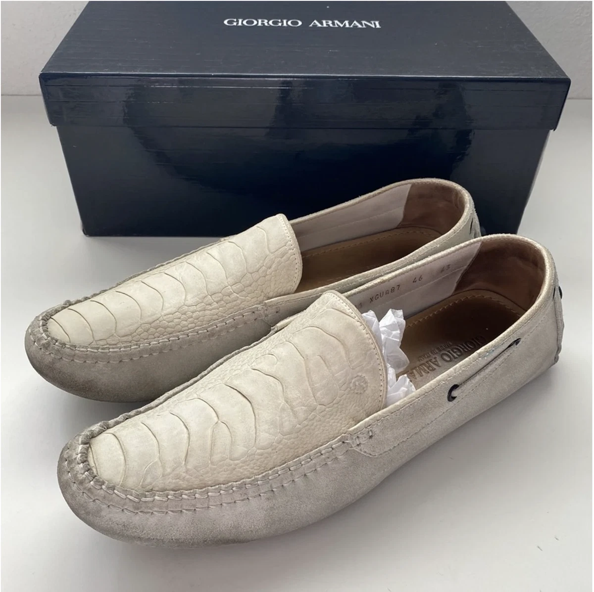 Armani driving best sale shoes