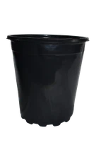 Set of 10 - 1.5 gallon Black Plastic Nursery Pots (TRADE 2 GALLON)  flower