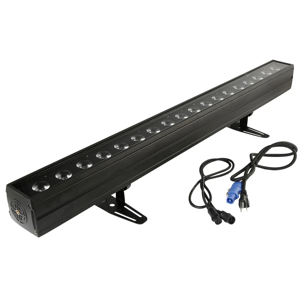 2PCS 270W RGBWA UV 6in1 LED Light Bar DMX Wall Wash Light Stage DJ Light Beam US - Image 3 of 4