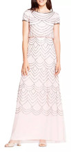 Adrianna Papell Beaded Blouson Gown MSRP $209 Size 8