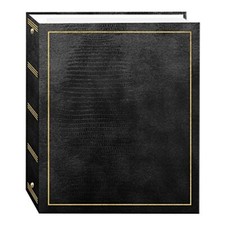 Magnetic Self-Stick 3-Ring Photo Album 100 Pages 50 Sheets , Black