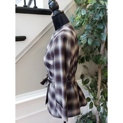 Veste Larry Levine Signature, Noire, Sans Col, Manches 3/4, Taille 4, Neuve Avec étiquette