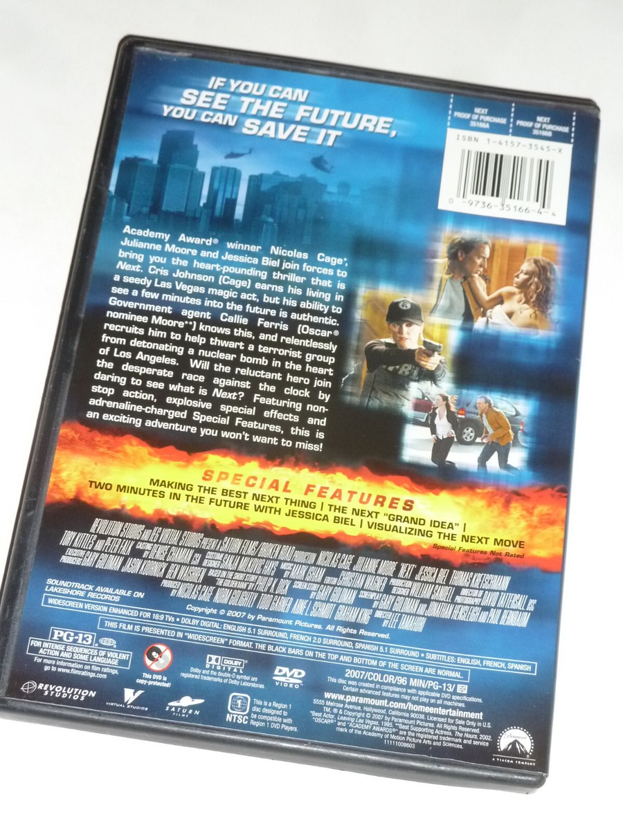 NEWS DVD 2007〜2014 Next (DVD, 2007) Nicolas Cage, Julianne Moore, Jessica Biel