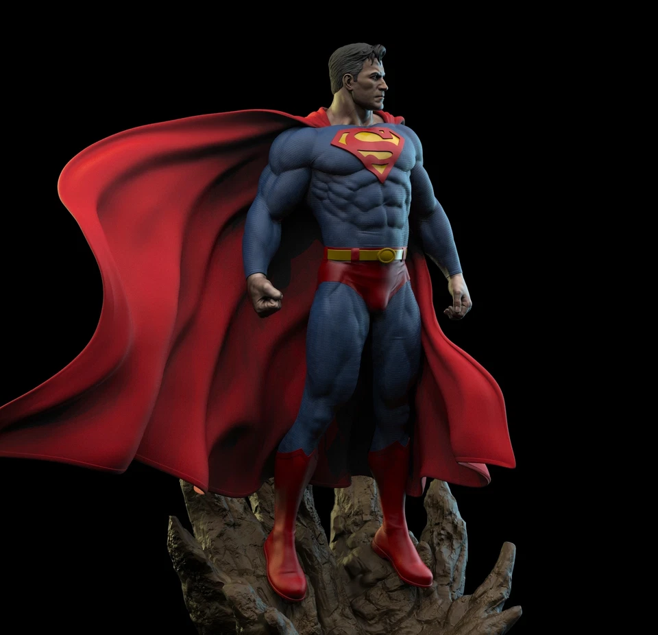 1/24 1/18 Superman Unpainted Unassembled 3D Printing Model Garage Kits - Image 2 of 4