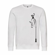 mens sweatshirt jumper cat on lantern catlover catmom pet gift