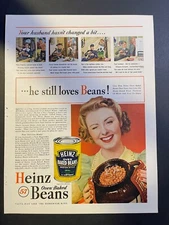 Vintage Magazine Advertisement 1940 Heinz Oven Baked Beans