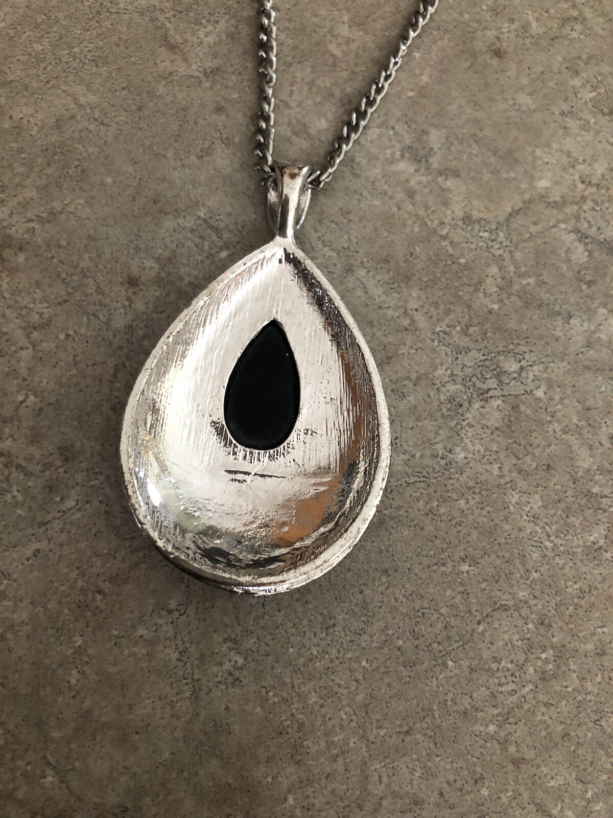 Abalone Shell Teardrop Necklace EUC! - image 3