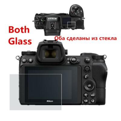 Self-adhesive Glass Main LCD Screen + Info Shoulder Top Cover for Nikon Z7 Z6 II