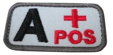 Blood Type Embroidered Hook & Loop Tactical Morale Military Patch