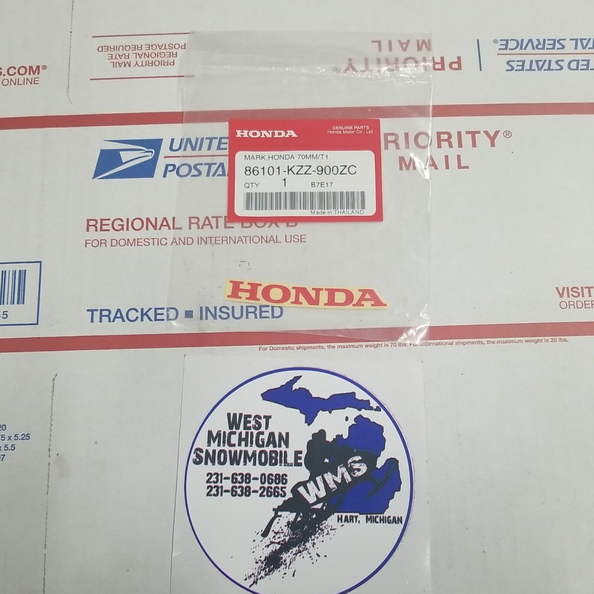 Honda Decal OEM 86101-KZZ-900ZC QTY 1 | eBay