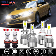 6x Bulbs For Mazda 3 2004 2005 2006 9005 H7 Headlight H11 Fog Light Led Combo