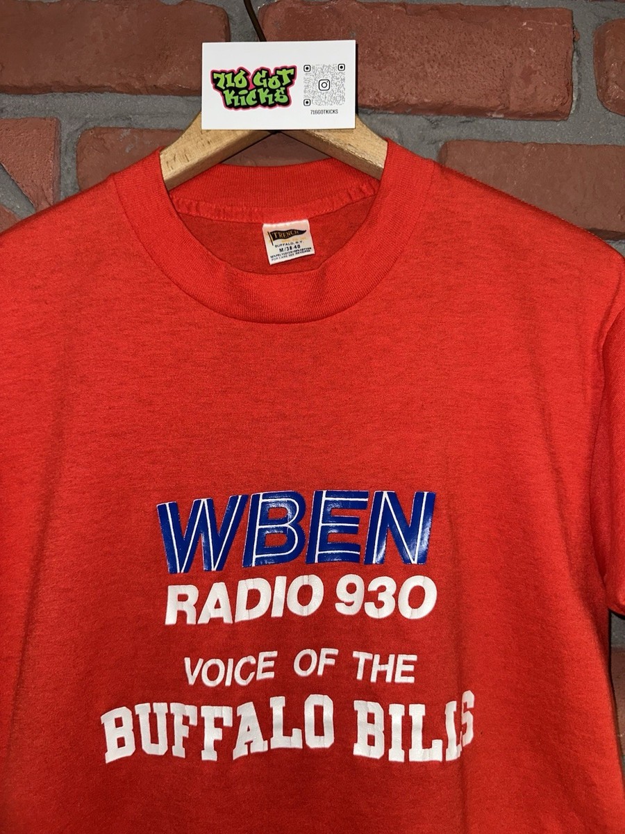 Vintage Trench NFL WBEN Radio 930 Voice Of The Buffalo Bills Red Graphic T-Shirt View 3