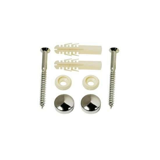 Fluidmaster 22122 Toilet WC Pan Bidet Floor Fixing Kit with Chrome Cover Caps