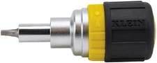 Klein Tools 32594 Multi-Bit Screwdriver / Nut 6-in-1 CA Sizes, Yellow/Black 