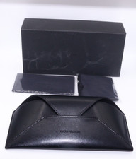 DIOR HOMME AUTHENTIC EYEGLASSES SUNGLASSES LEATHER BLACK BOX CLOTH CASE