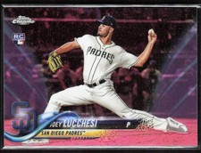 2018 Topps Update Chrome JOEY LUCCHESI Pink Refractor Rookie Card HMT3 Padres. rookie card picture