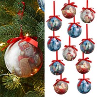 12X Weihnachtskugel Santa Ø8Cm Christbaumkugel Weihnachtsmann Weihnachten