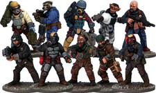 Stargrave Mercenaries: Male Sci-Fi Warrior Sprue x5 28mm Miniatures 