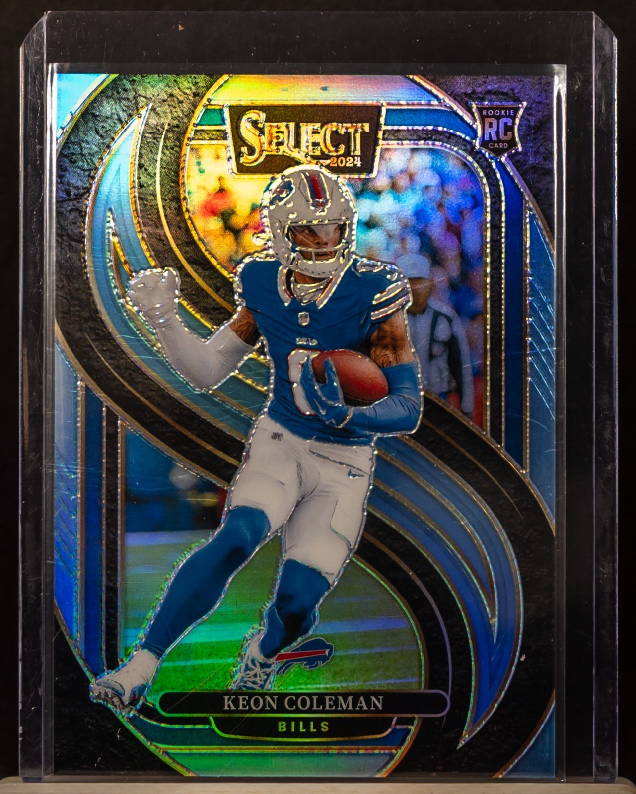 Keon Coleman 2024 Panini Select 153 Light Blue Prizm Premier Level Rookie RC /99