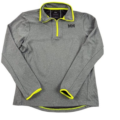 Helly Hansen Pullover Mens Medium Gray 1/4 Zip Mock Neck Outdoor Athletic Casual