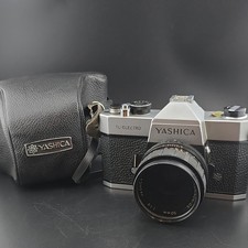 Yashica TL-Electro SLR Film Camera Black Silver with Yashinon-DS 50mm Lens