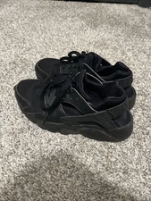 Nike Huarache Run Black Green Sz Youth 7Y Womens