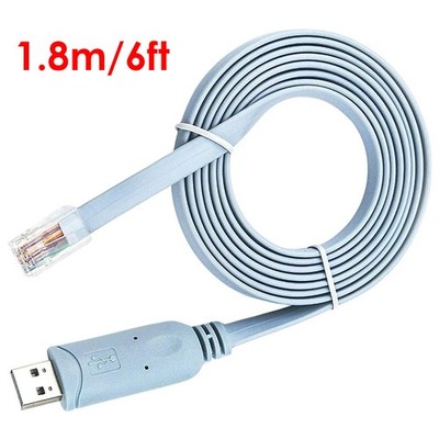 USB to RJ45 Console Cable for Cisco Routers FTDI, AP Router, Windows 1.8m/ 6ft