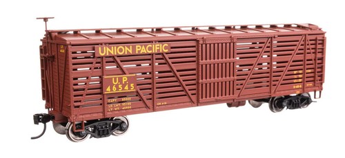 Walthers Mainline ~ Escala HO ~ 40' Coche Stock Madera ~ Union Pacific UP #46545 | Condition: New