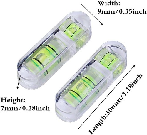 Mini Burbuja Spirit Niveles 30x9mm Nivel Medición Blanco - Imagen 4 de 6