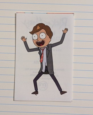 Rick & Morty Vending Sticker - 2019 Adult Swim Cartoon Network - Lawyer Morty