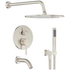 Complete Tub Shower System, Brushed Nickel