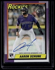2025 Topps #90A-AS Aaron Schunk 1990 Baseball 35th Anniversary Autographs