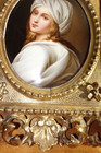 Antique Victorian Hand Painted Beatrice Censi Porcelain Plaque & Gilded Frame — photo 3