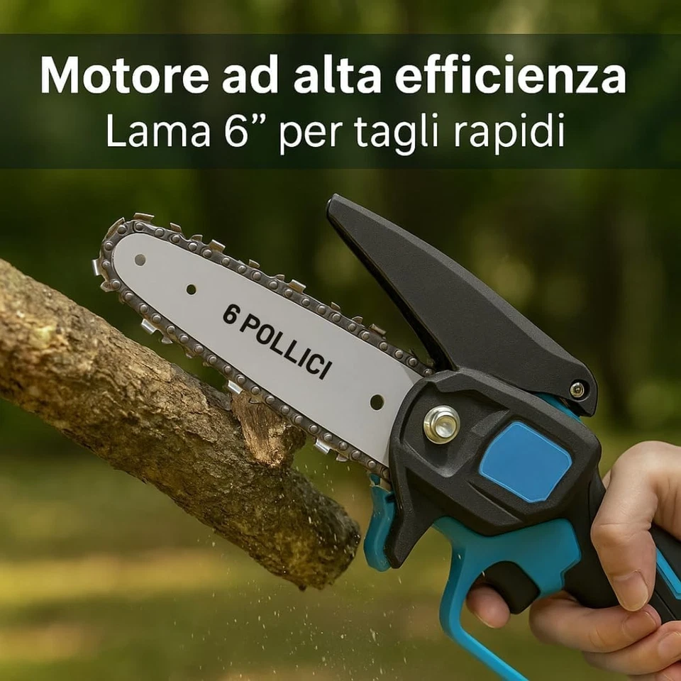 TMAKOTA Kit Potatura 4 in 1 Cesoia Motosega 2 Batterie 48V con Asta Telescopica - Immagine 2 di 4