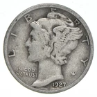 VG+ 1927 Mercury 90% Silver Dime *8865