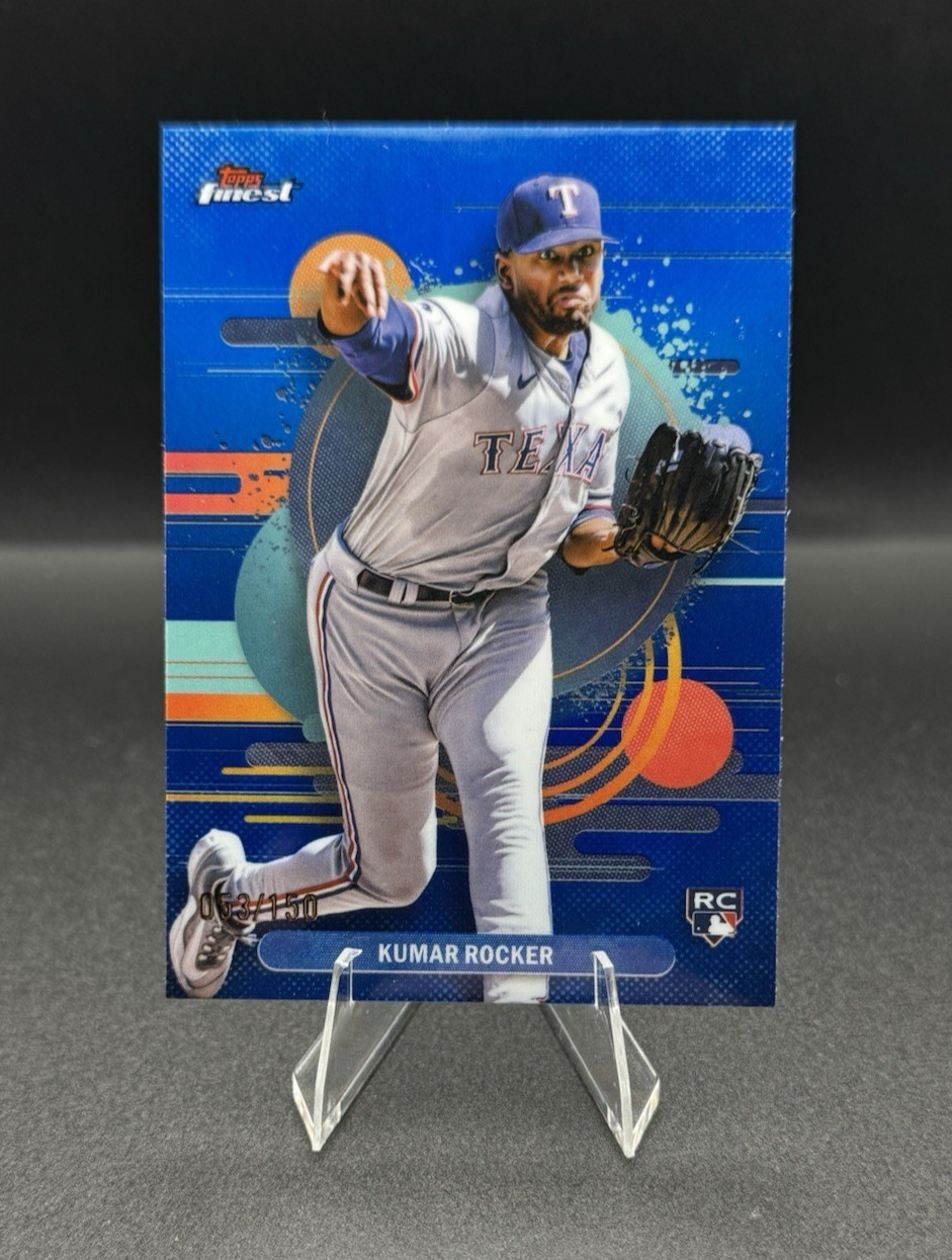 2025 Topps Finest - Uncommon Kumar Rocker #121 Blue Refractor /150 (RC)