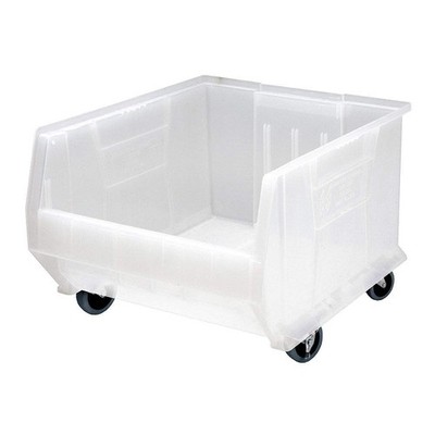 QUANTUM STORAGE SYSTEMS QUS965MOBCL Mobile Bin,Clear,Polypropylene,12 in 6GAP5