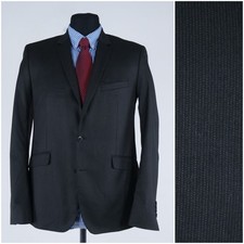 Mens Grey Blazer 40R UK Size JULES Striped Sport Coat Jacket