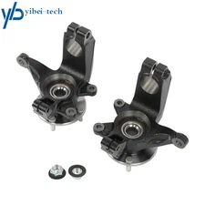 2PCS Front LH & RH Steering Knuckle & Wheel Hub Bearing Assembly For Ford Focus