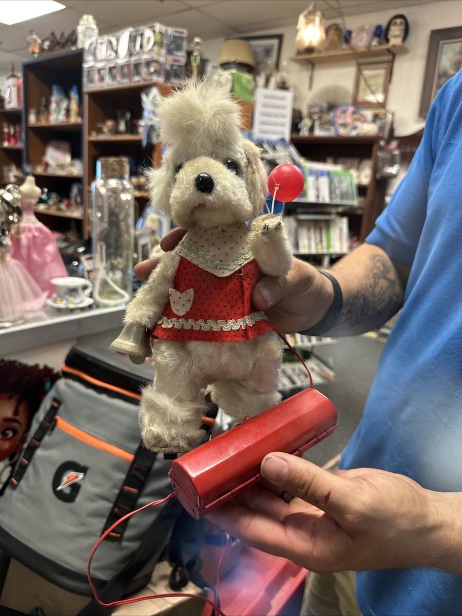 Vintage 1960s Japan Battery Operated Toy Poodle Dog Remote Control