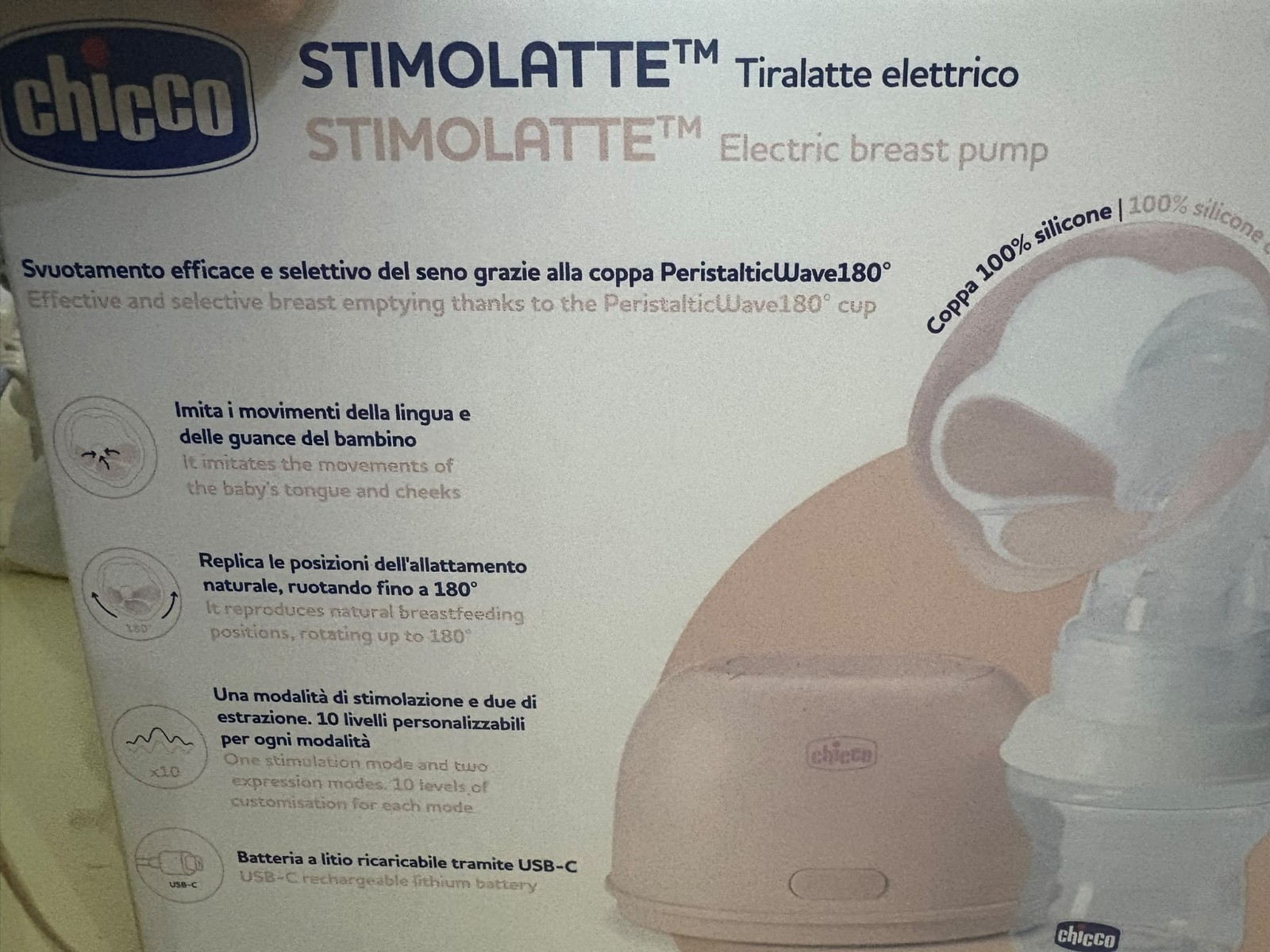 Chicco - extractor de leche eléctrico estimulante