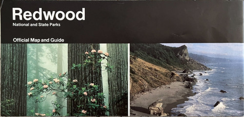 Vintage 1995 REDWOOD NP - CA NATIONAL PARK SERVICE UNIGRID BROCHURE/GUIDE MAP