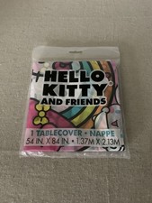 Hello Kitty And Friends Plastic Tablecover 54x84  Birthday Party Sanrio 1ct NEW