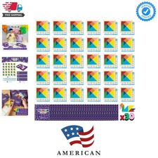 Individual Tangram Puzzles for Kids - 30 Pack of Fun Party Favors for Ages 3-8